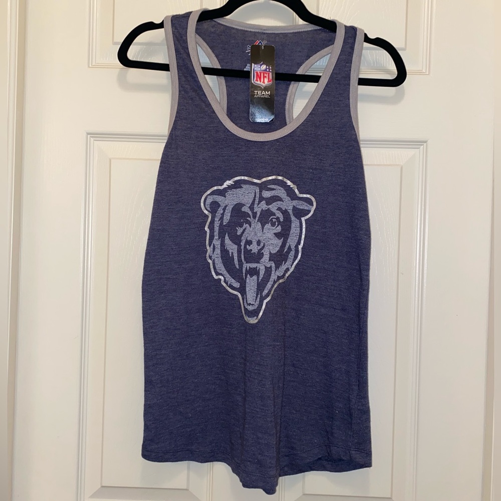 Heather Navy and Gray Chicago Bears Tank Top